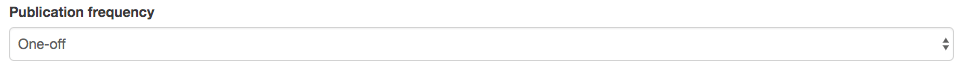 Step 12: Add publication frequency details to your dataset