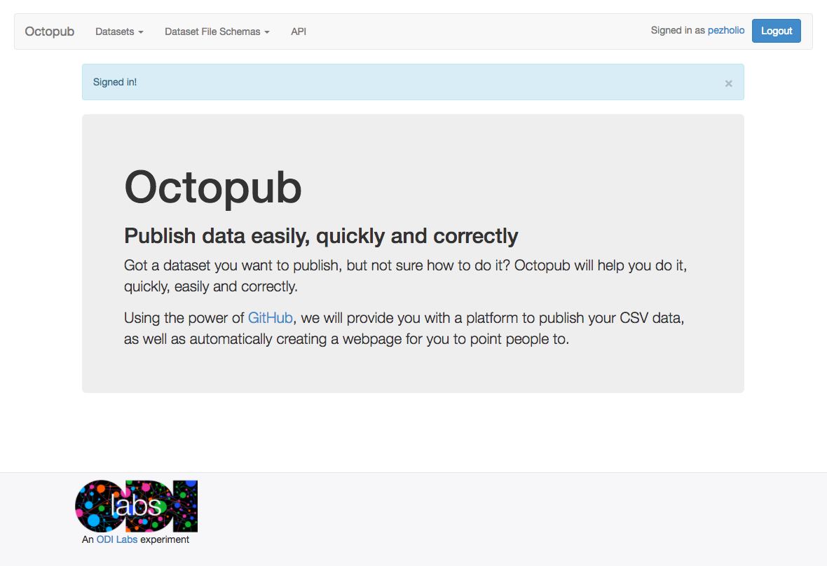 Step 4: You have successfully Authorized Octopub with Github